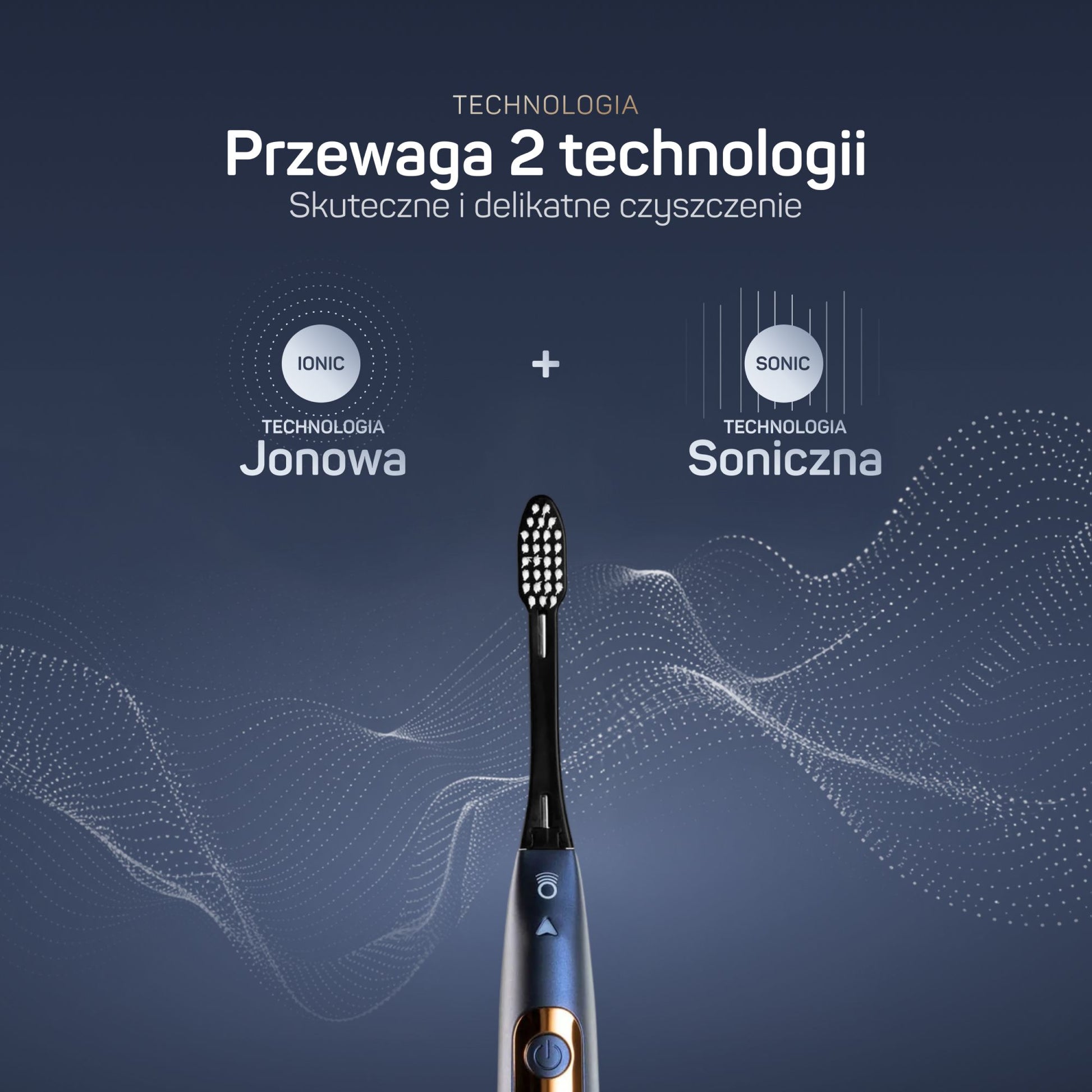 Zbliżenie na główkę TESLA Premium matowy granat z technologią jonową