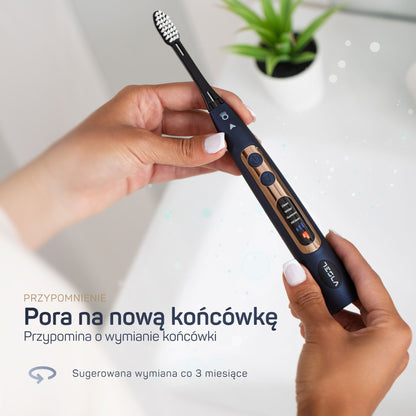 TESLA Premium matowy granat – jonowa technologia usuwania płytki nazębnej