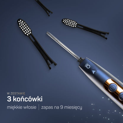 Opakowanie szczoteczki sonicznej TESLA Premium matowy granat – zestaw premium