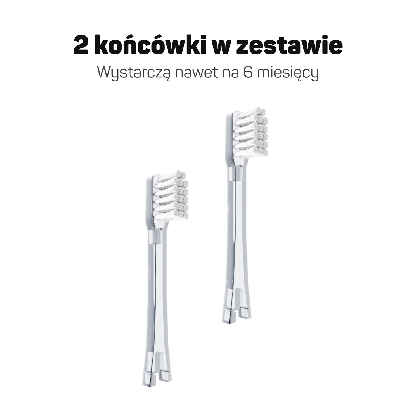 Końcówki Tesla Kids 0-3 – 2 wymienne główki do szczoteczki jonowej dla niemowląt, wystarczają na 6 miesięcy