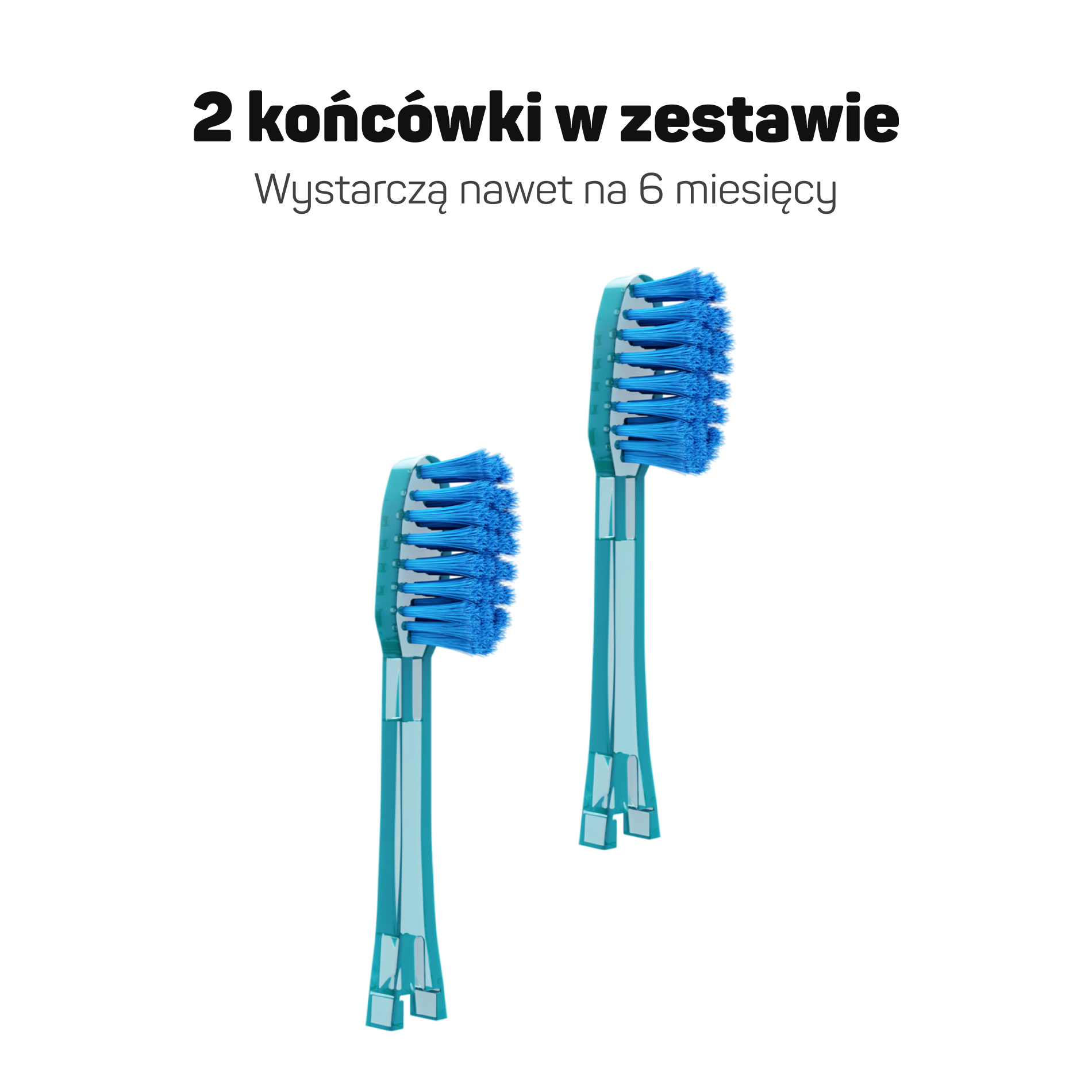 Końcówki bardzo miękkie niebieskie Tesla – 2 sztuki do szczoteczki jonowej, wystarczają na 6 miesięcy