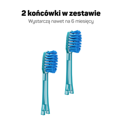 Końcówki bardzo miękkie niebieskie Tesla – 2 sztuki do szczoteczki jonowej, wystarczają na 6 miesięcy