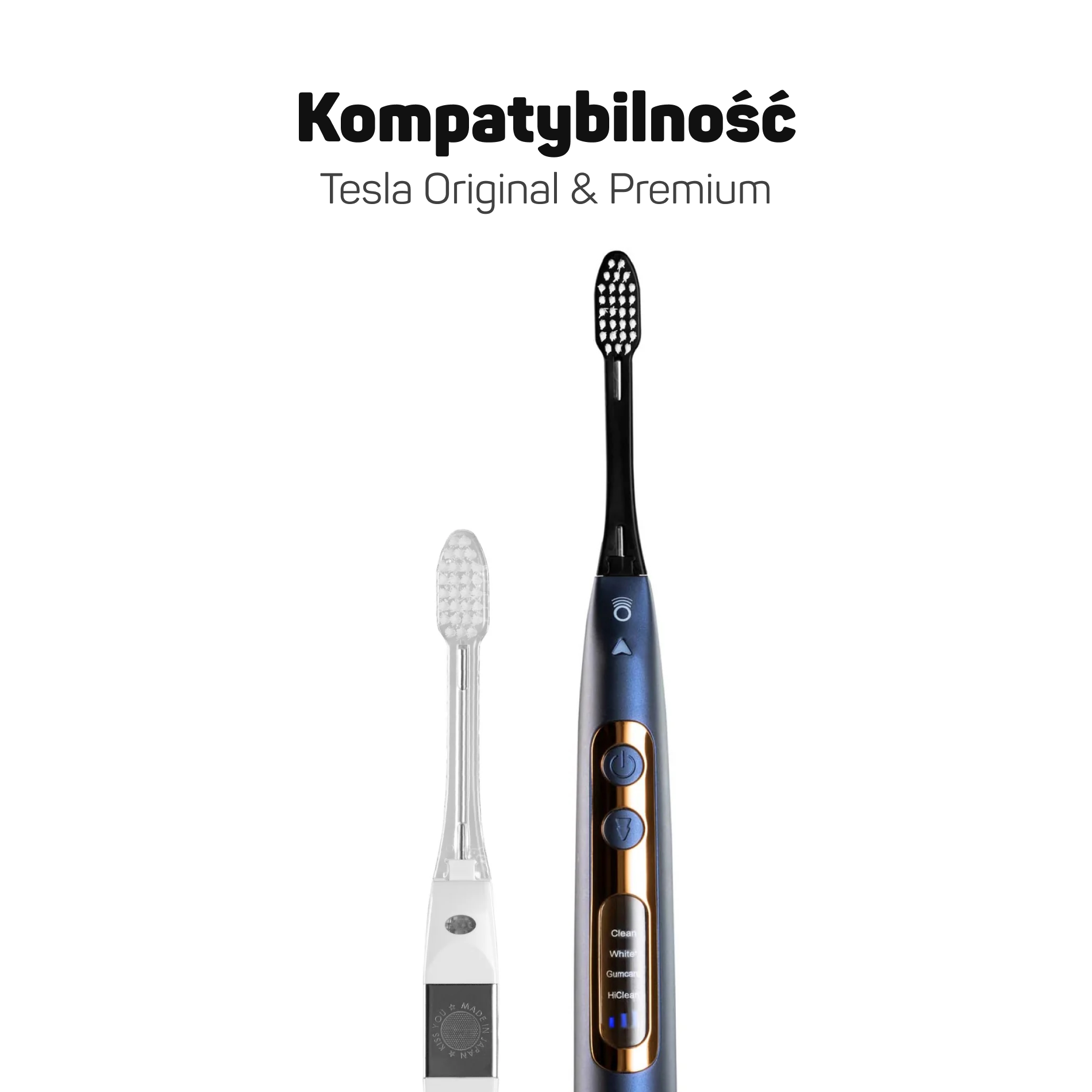 Niebieskie końcówki bardzo miękkie na jonowej Tesla Original i Premium – wymienne główki dla wrażliwych