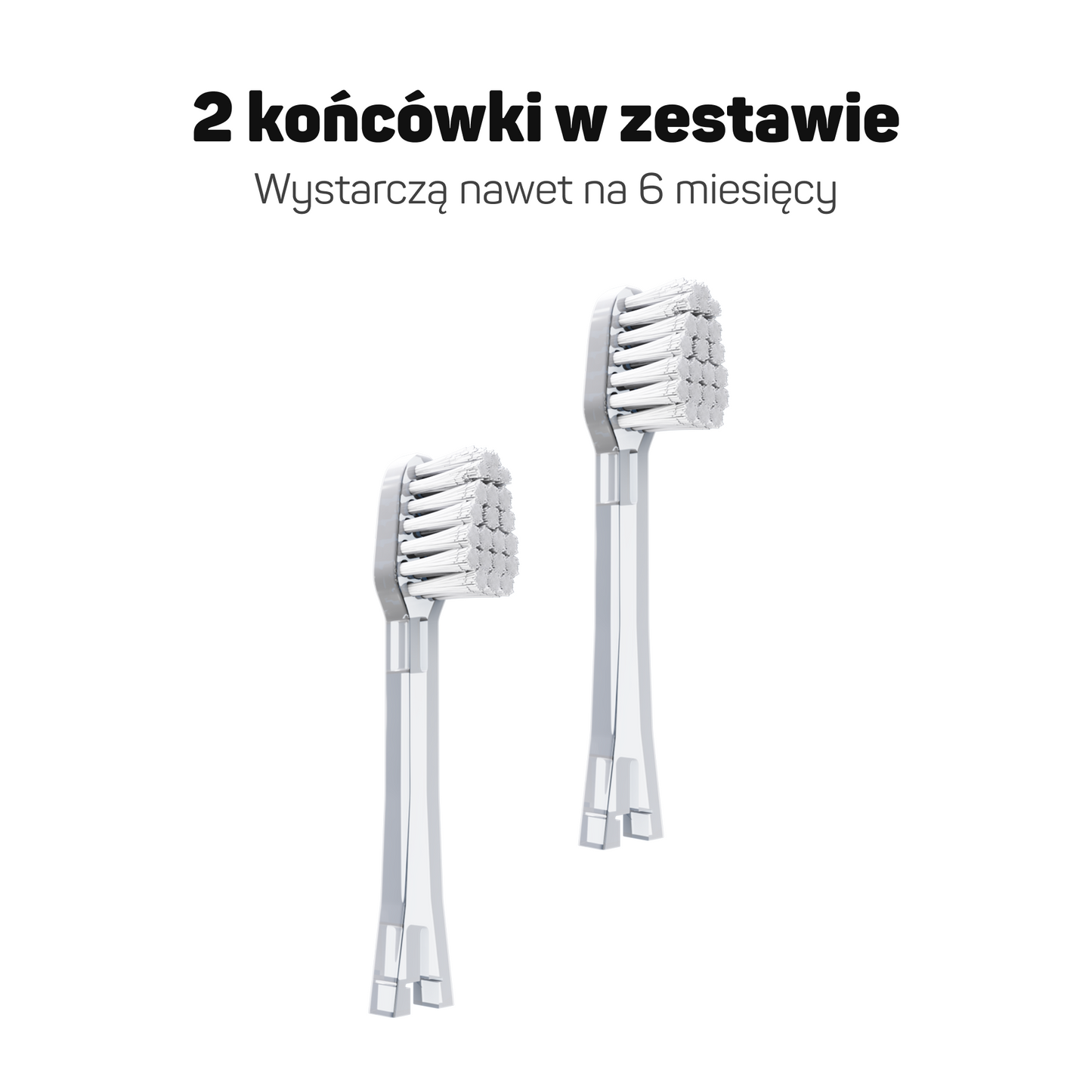 Końcówki Tesla Kids 4+ – 2 wymienne główki do szczoteczki jonowej dla dzieci, wystarczają na 6 miesięcy