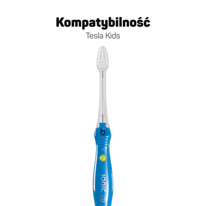 Końcówka Kids 4+ na jonowej szczoteczce Tesla Kids – kompatybilna wyłącznie z modelem Tesla Kids