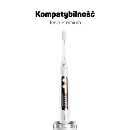Biała końcówka Home na jonowej szczoteczce Tesla Premium – pasuje do modeli Tesla Premium i Tesla Home
