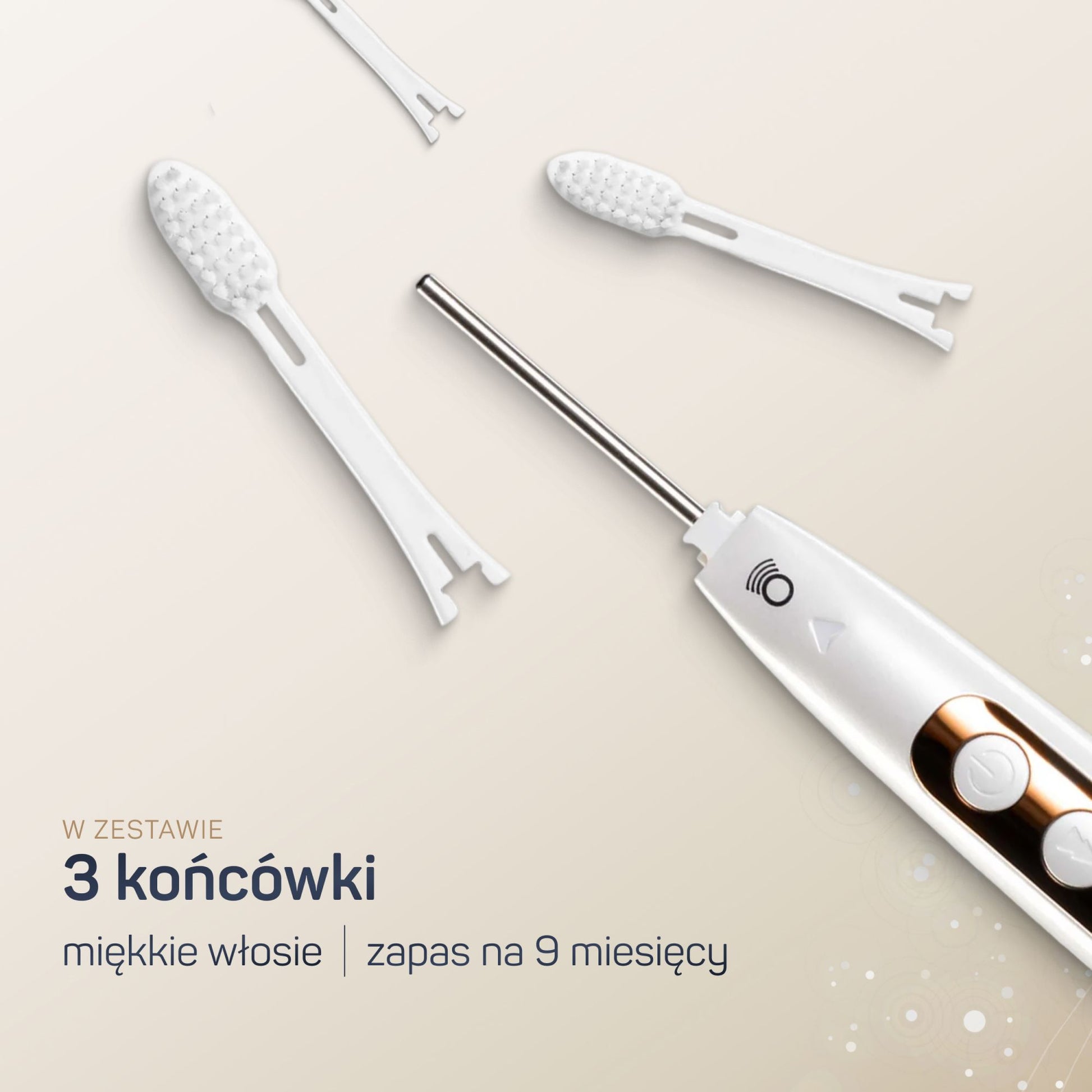 Opakowanie szczoteczki sonicznej TESLA Premium perłowa biel – zestaw premium