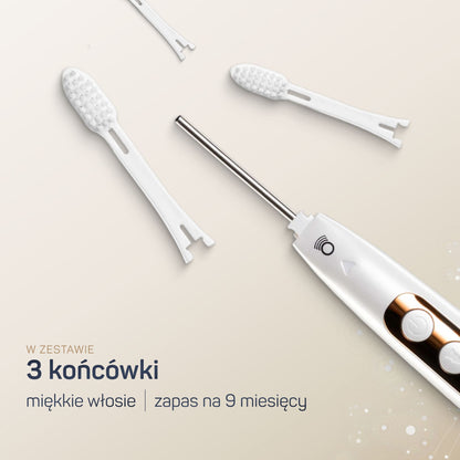 Opakowanie szczoteczki sonicznej TESLA Premium perłowa biel – zestaw premium