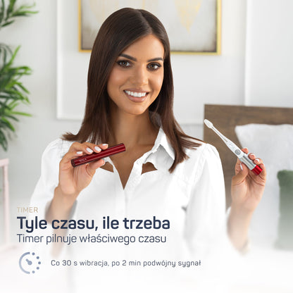 Etui podróżne szczoteczki sonicznej TESLA Travel czerwona – zamknięte